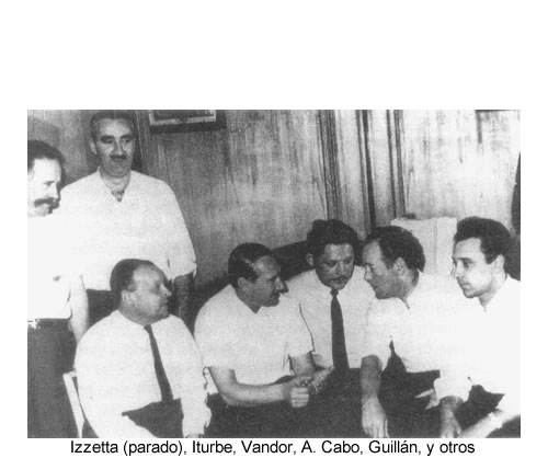 Izzetta (parado), Iturbe, Vandor, A. Cabo, Guillán, y otros